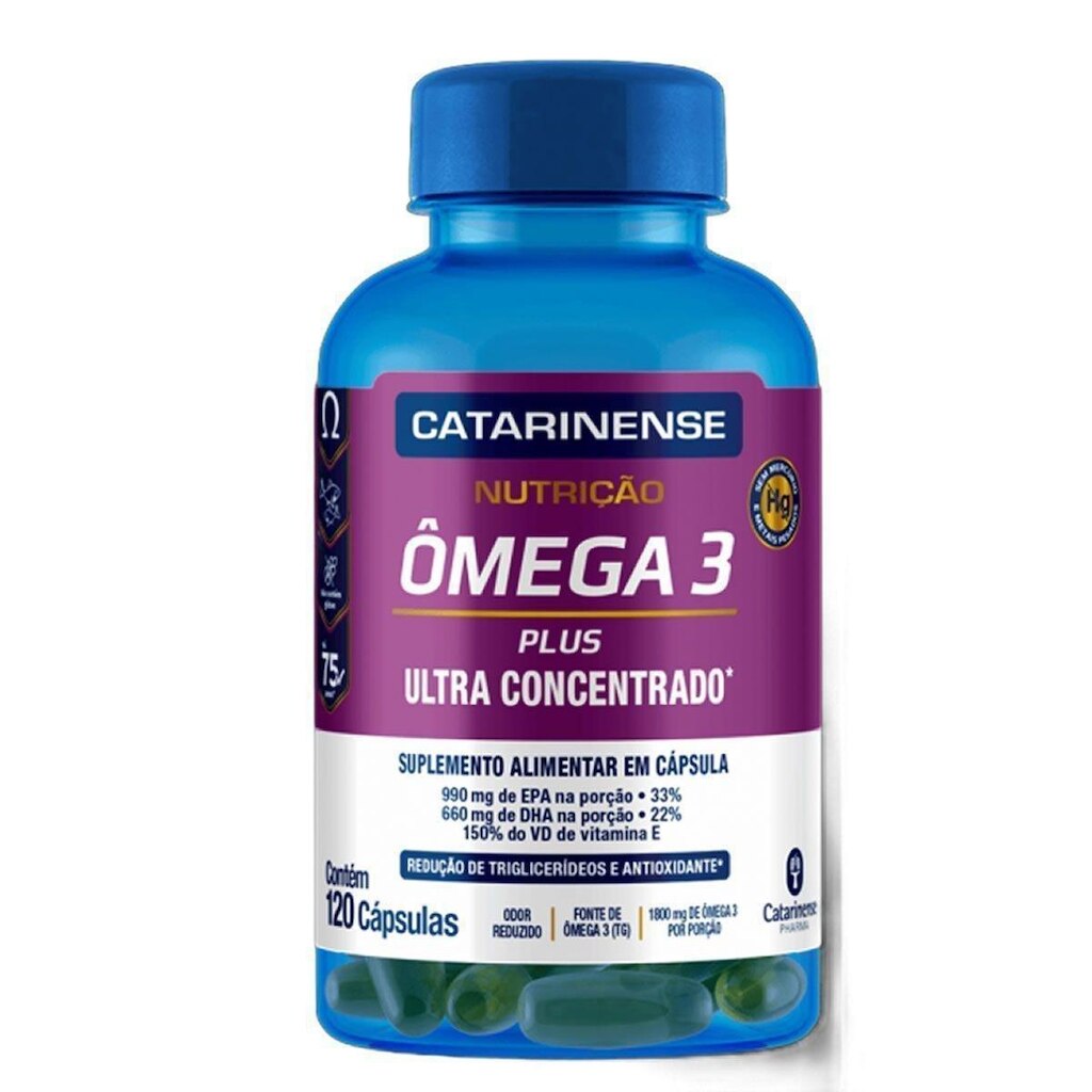 Ômega 3 Plus - 120 Cápsulas - Catarinense Nutrição