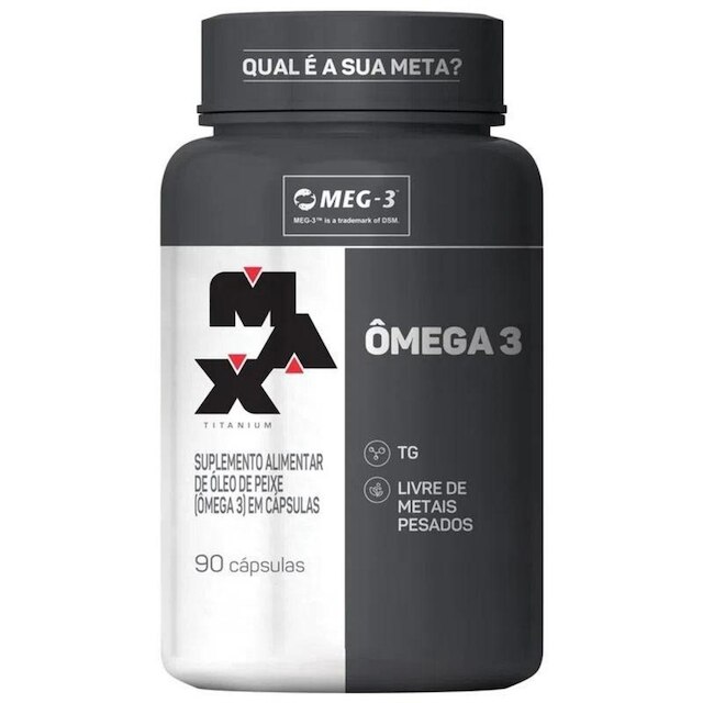 Omega 3 Pote Com 90 Capsulas Max Titanium - Incolor Menor preço em Omega 3 Pote Com 90 Capsulas Max Titanium - Incolor