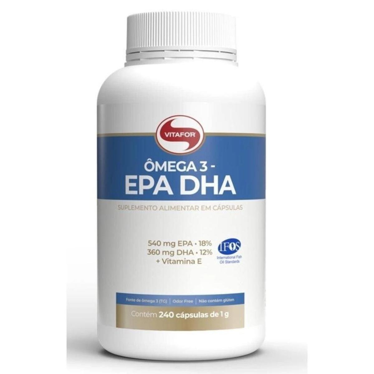 Ômega For 3 EPA DHA 240 Cápsulas Vitafor Menor preço em Ômega For 3 EPA DHA 240 Cápsulas Vitafor