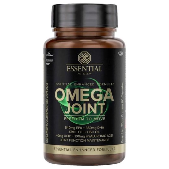 Omega Joint 60 Caps Ômega 3 UC-II Ac Hialurônico Essential Menor preço em Omega Joint 60 Caps Ômega 3 UC-II Ac Hialurônico Essential