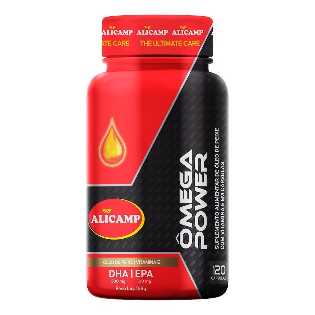 ÔMEGA POWER ALICAMP 120 CAPS COM VITAMINA E