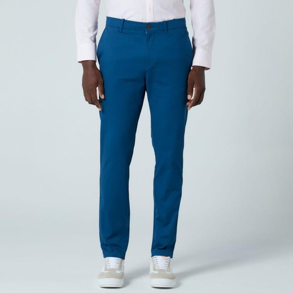 Original Penguin Calça Chino de Sarja Azul Original Penguin