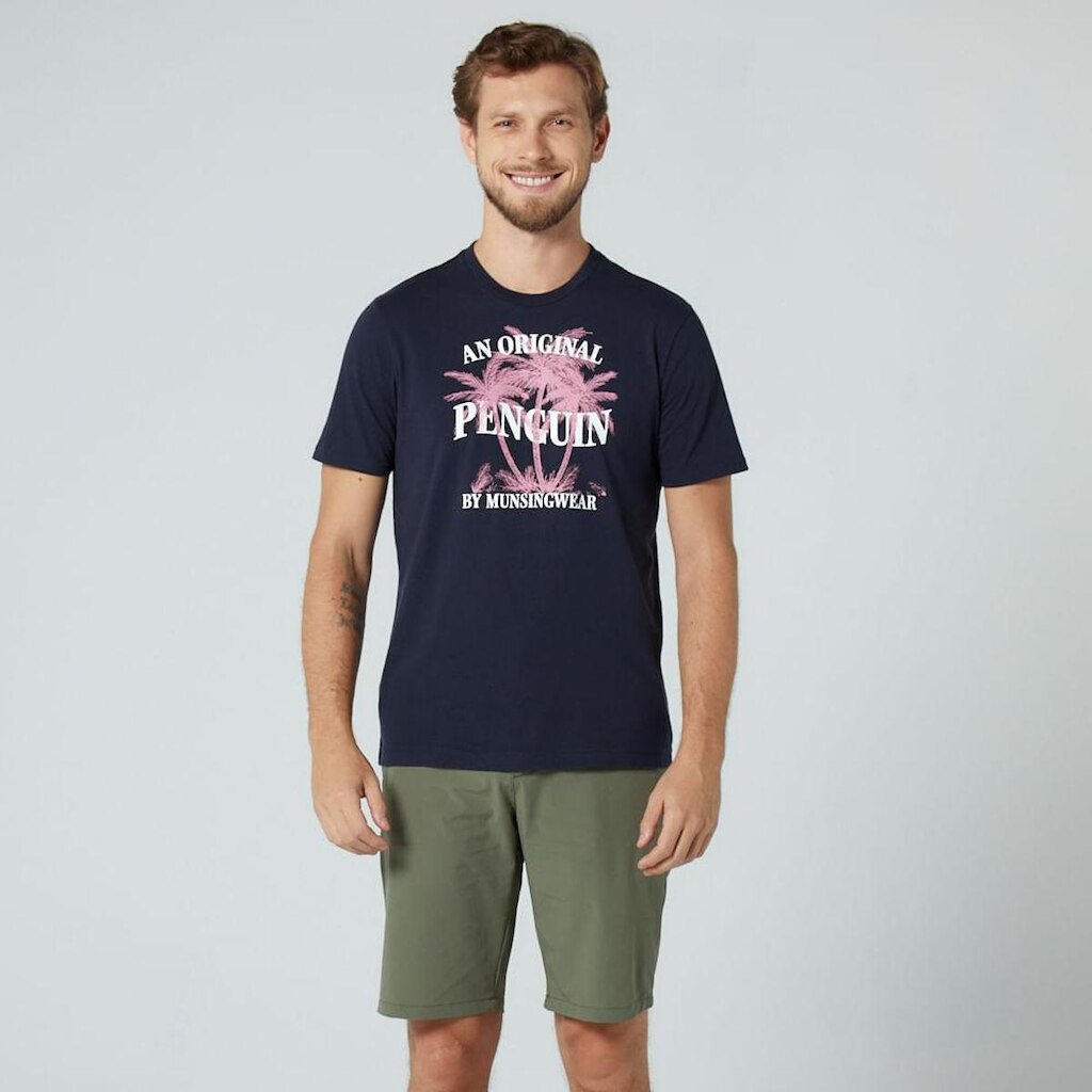 Original Penguin Camiseta Estampada Azul Marinho Original Penguin