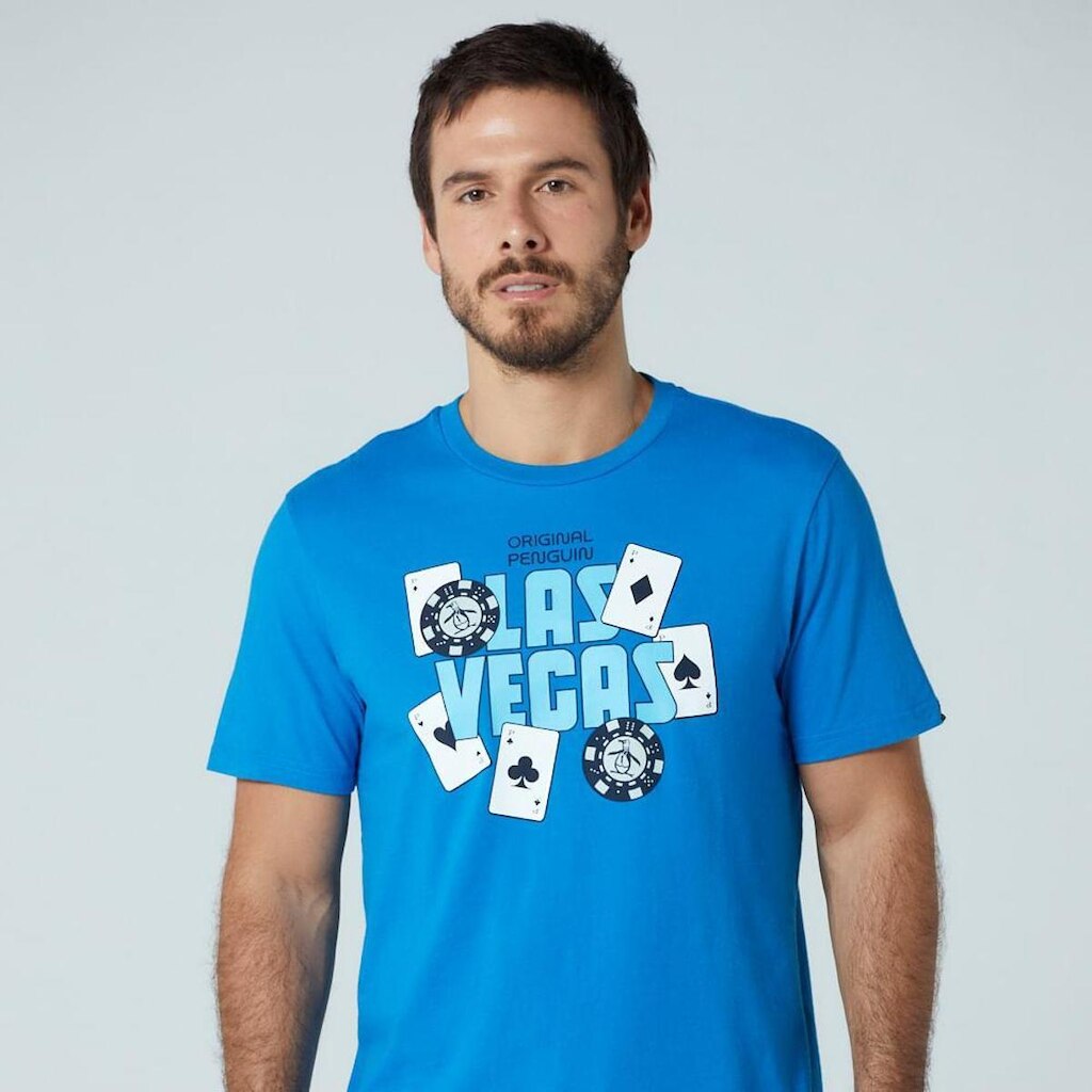 Original Penguin Camiseta Estampada Azul Original Penguin