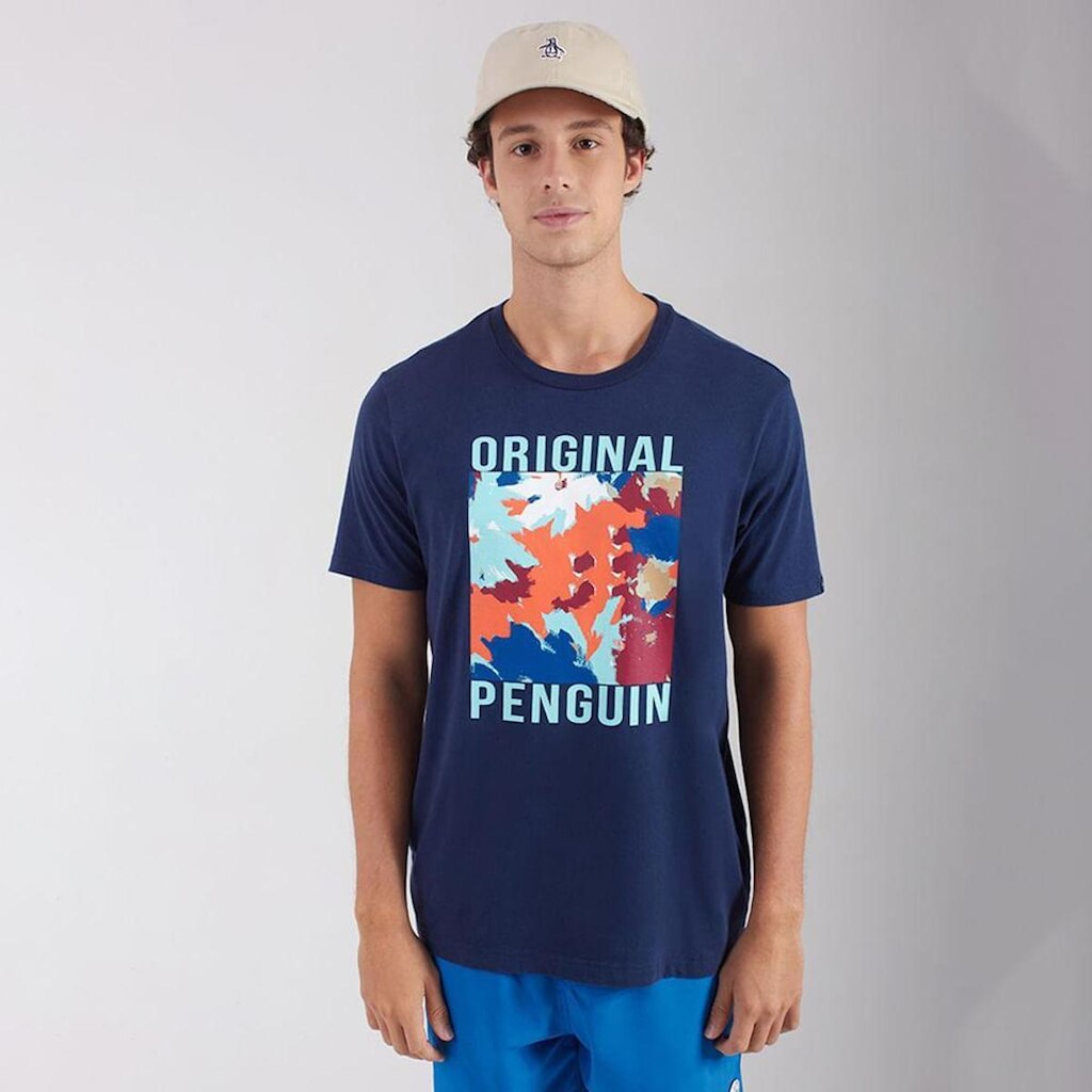 Original Penguin Camiseta Estampada Marinho Original Penguin