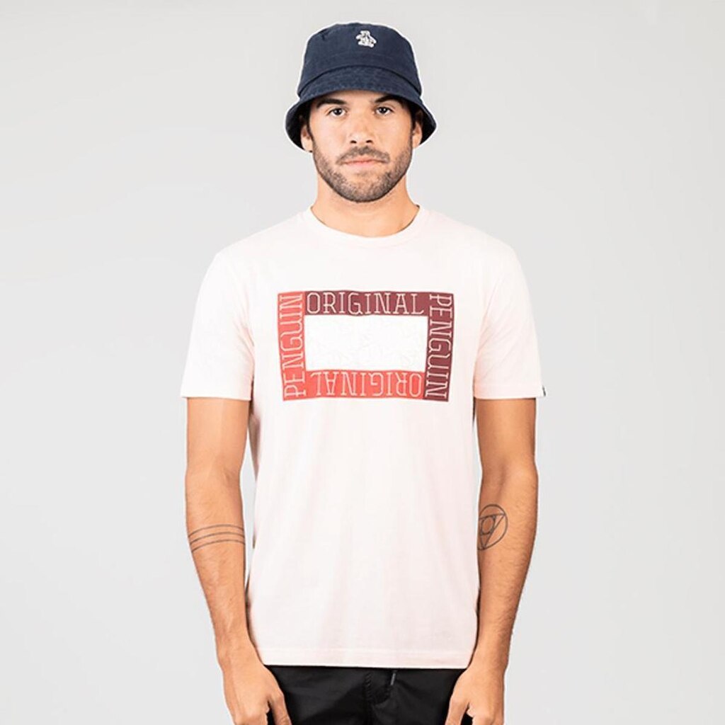 Original Penguin Camiseta Estampada Original Pengiun Rosa