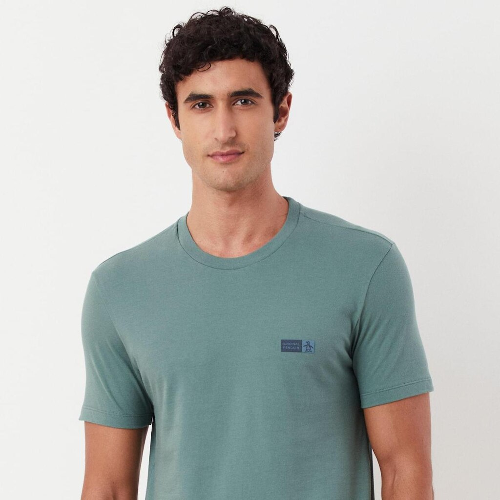 Original Penguin Camiseta Estampada Silk Verde Original Penguin