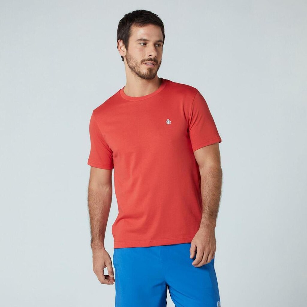 Original Penguin Camiseta Patch Vermelha Original Penguin