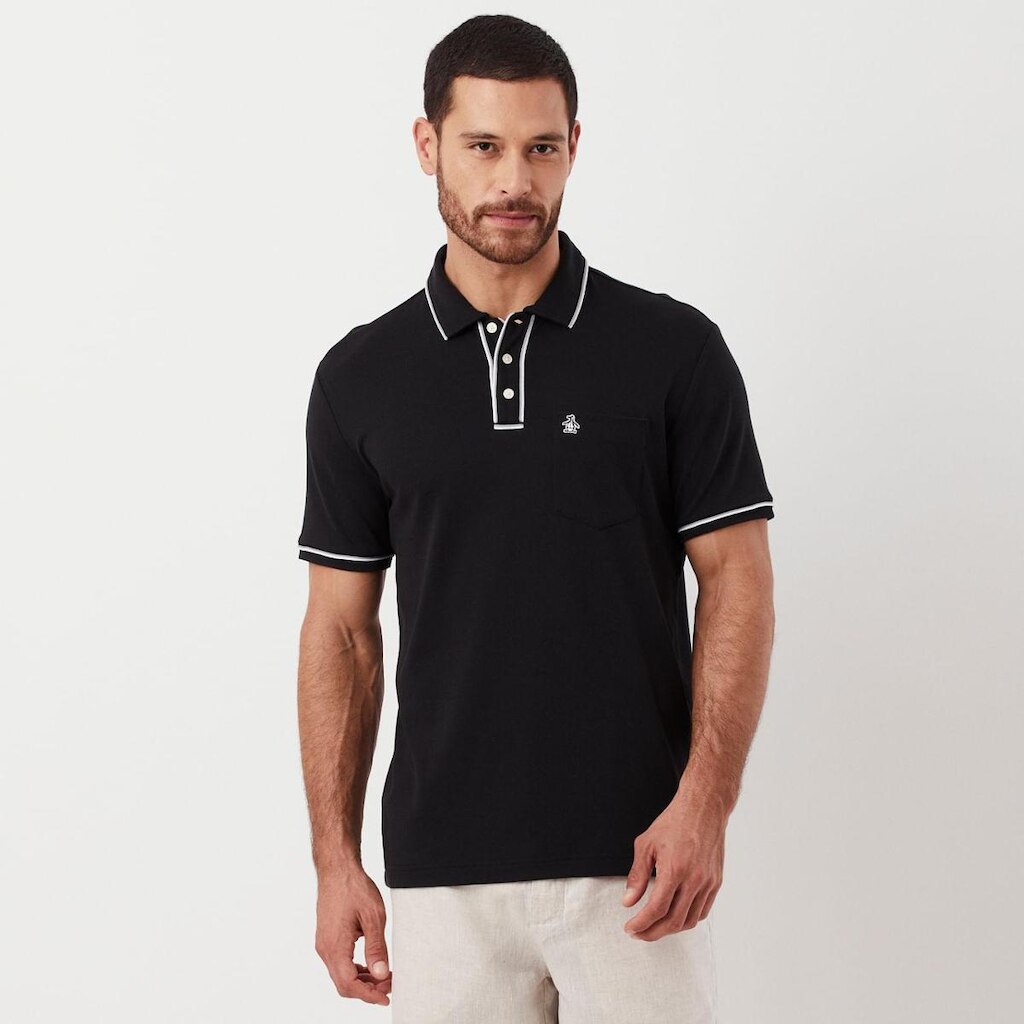 Original Penguin Polo 3D Earl Preta Original Penguin