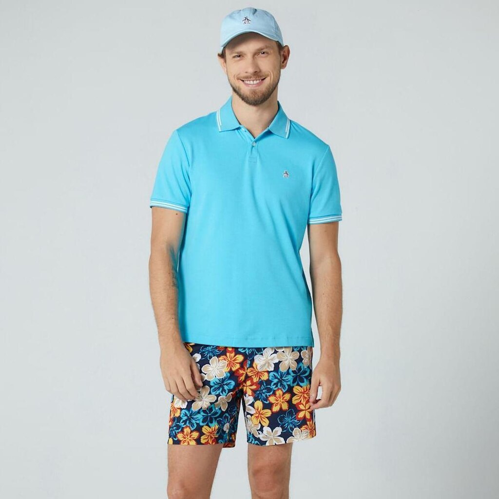 Original Penguin Polo Interloque Azul Original Penguin