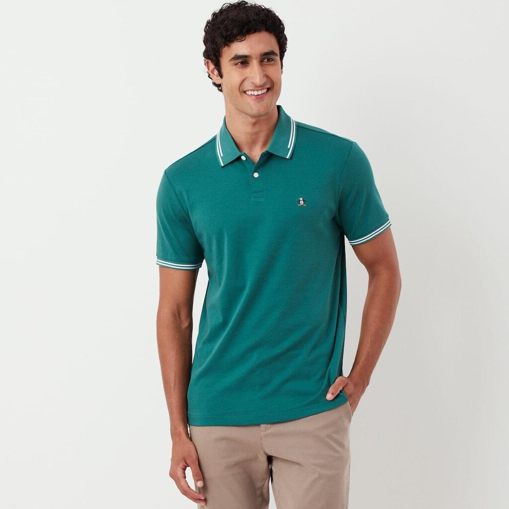 Original Penguin Polo Interloque Verde Original Penguin