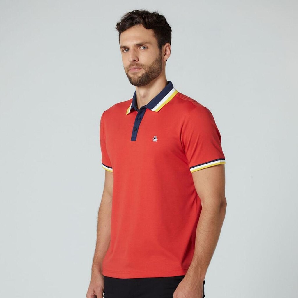 Original Penguin Polo Interloque Vermelha Original Penguin