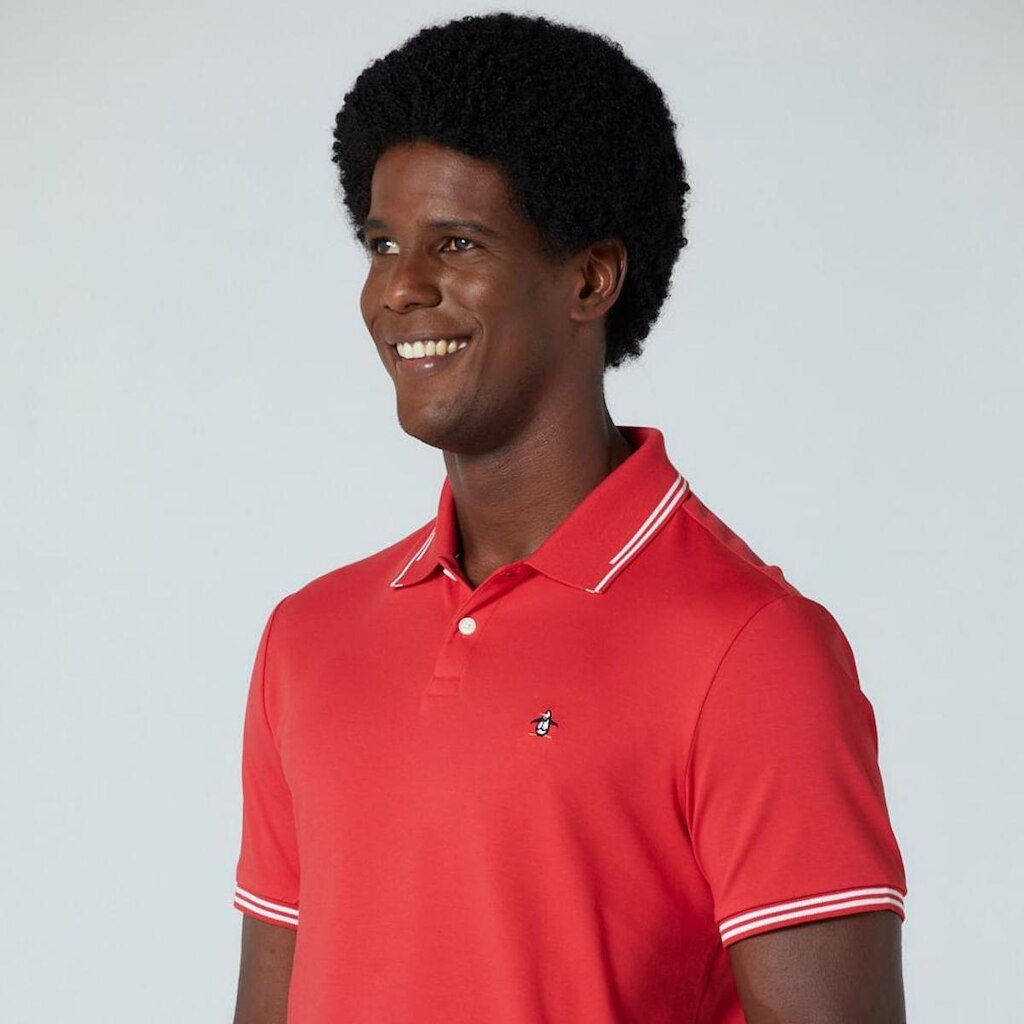 Original Penguin Polo Interloque Vermelha Original Penguin