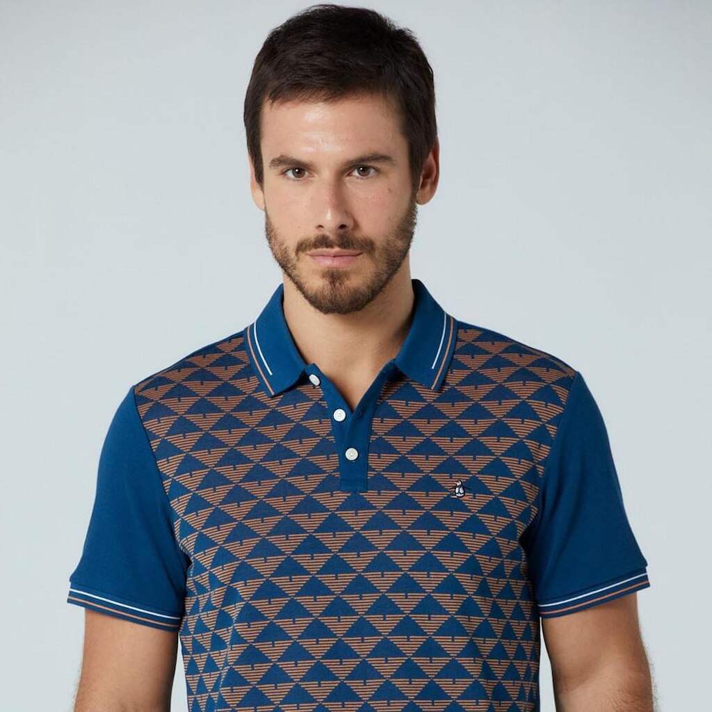 Original Penguin Polo Jacquard Azul Original Penguin
