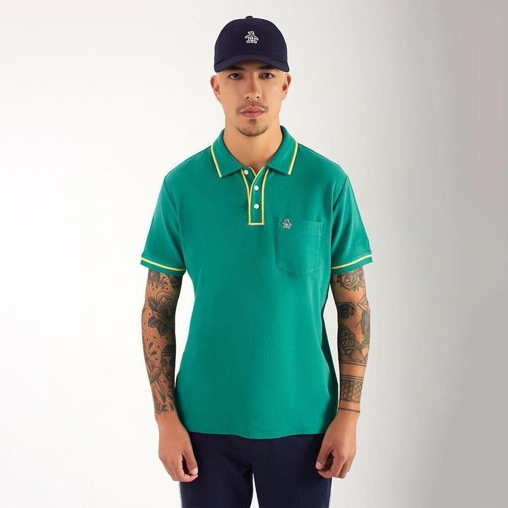 Original Penguin Polo Original  Penguin Verde Escuro