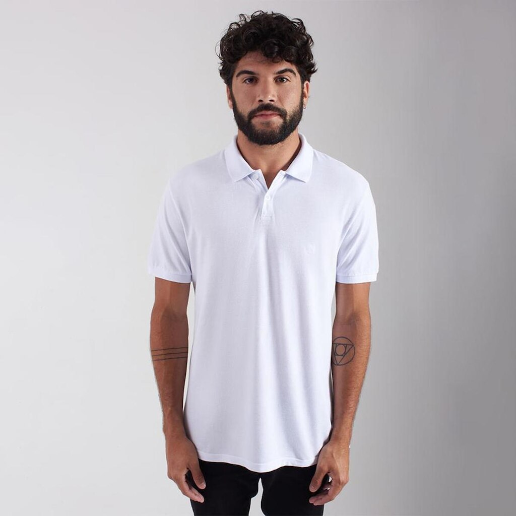 Original Penguin Polo Penguin MC Stonada Branca