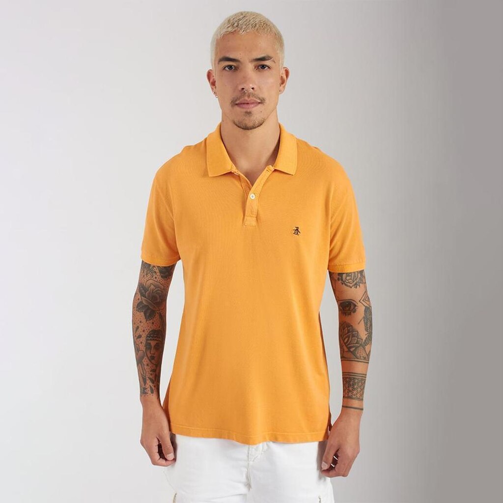 Original Penguin Polo Penguin MC Stonada Laranja