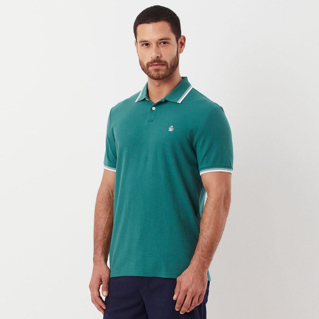 Original Penguin Polo Piquet Patch Verde Original Penguin