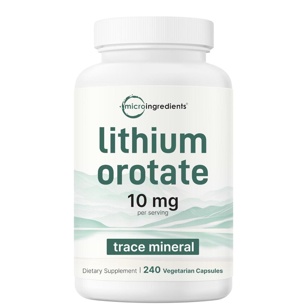 Orotato de Lítio 10mg Micro Ingredients 240 Cápsulas Vegetais