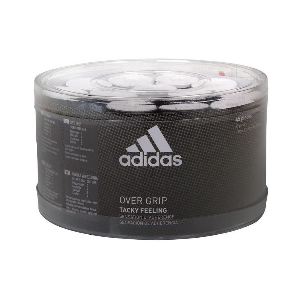 Overgrip Adidas para Raquetes de Padel e Beach Tennis Pack com 45 Unidades - Branco