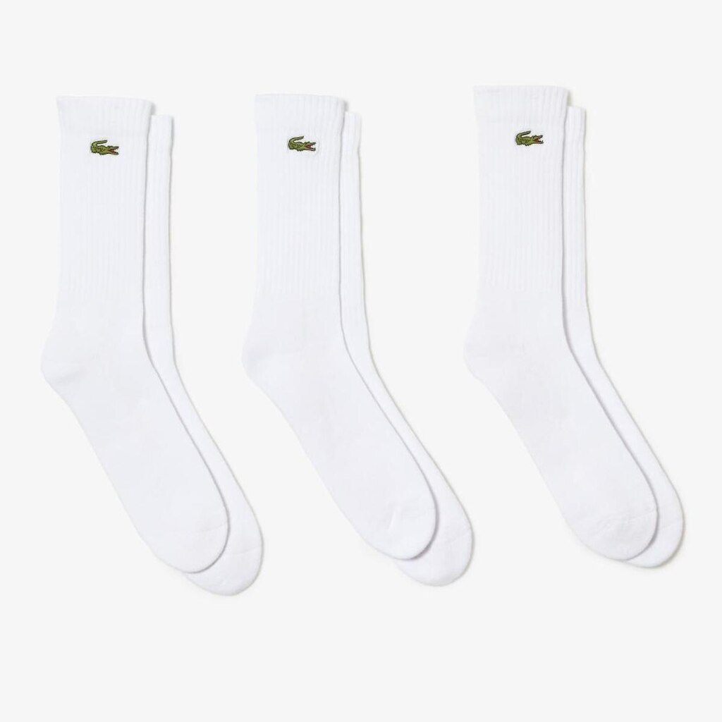 Pack Lacoste Com Três Meias De Cano Longo Sport Masculina