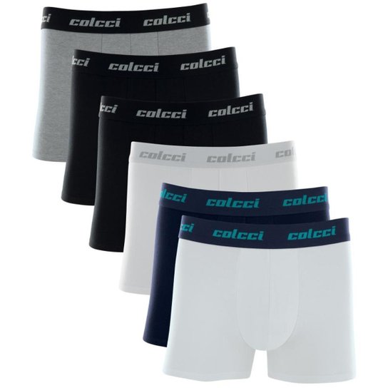 Pacote com 6 Cuecas Colcci Masculina Boxer Box Adulto em Algodão Confortável de Alta Qualidade - Sortido Menor preço em Pacote com 6 Cuecas Colcci Masculina Boxer Box Adulto em Algodão Confortável de Alta Qualidade - Sortido
