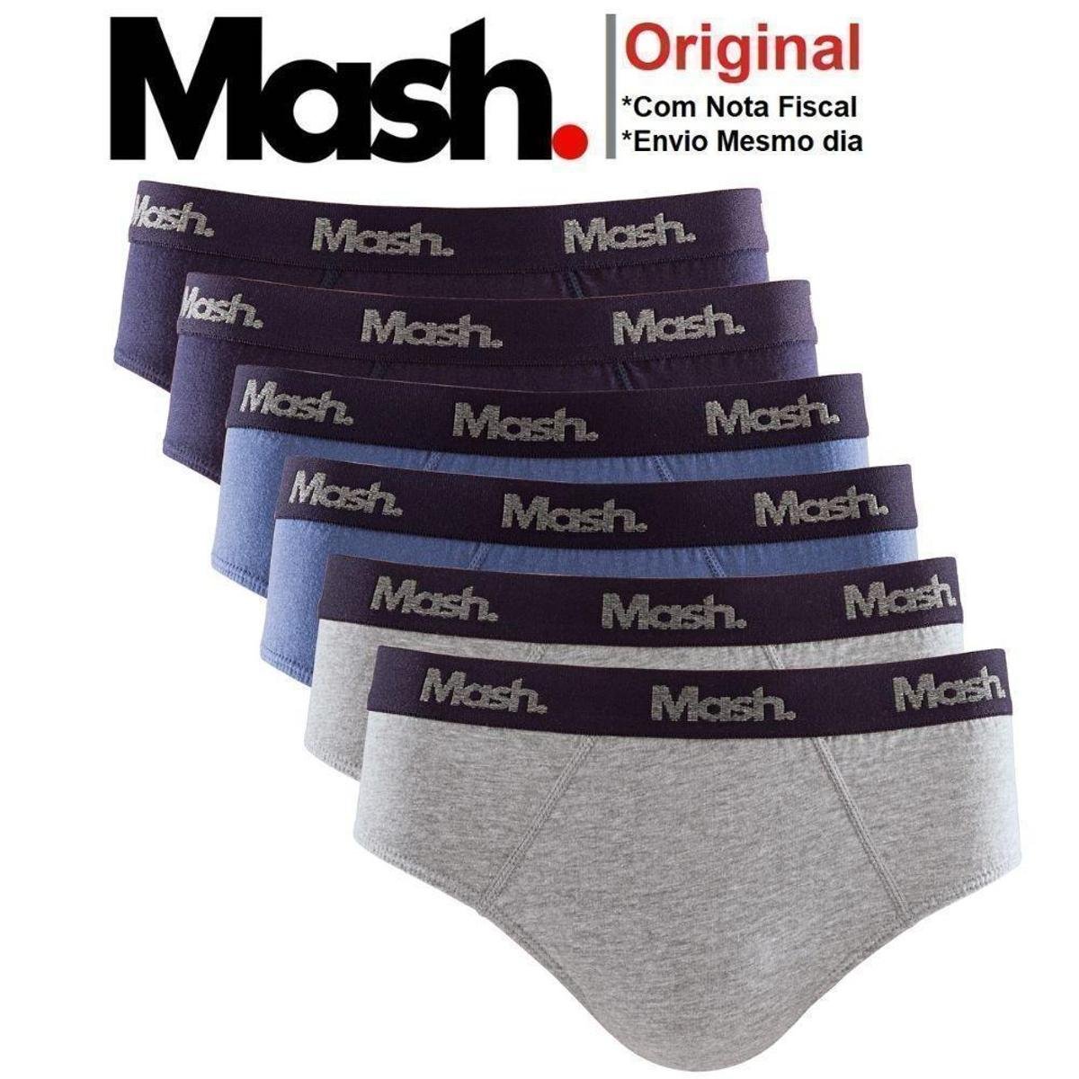 Pacote Com 6 Cuecas Mash Básica - Kit De Cuecas Slip Algodão Masculino de Alta Qualidade Menor preço em Pacote Com 6 Cuecas Mash Básica - Kit De Cuecas Slip Algodão Masculino de Alta Qualidade