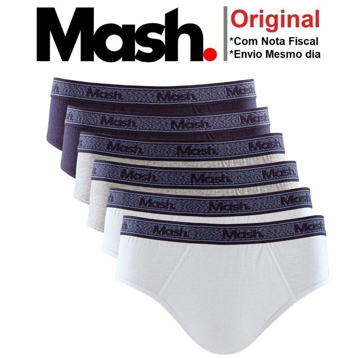 Pacote Com 6 Cuecas Mash Básica - Kit De Cuecas Slip Algodão Masculino de Alta Qualidade Menor preço em Pacote Com 6 Cuecas Mash Básica - Kit De Cuecas Slip Algodão Masculino de Alta Qualidade