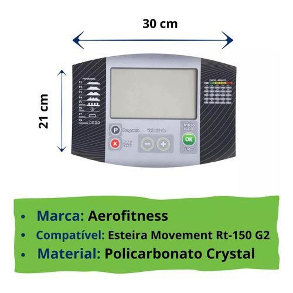 Painel Adesivo Esteira Ergométrica Movement Rt-150 G2