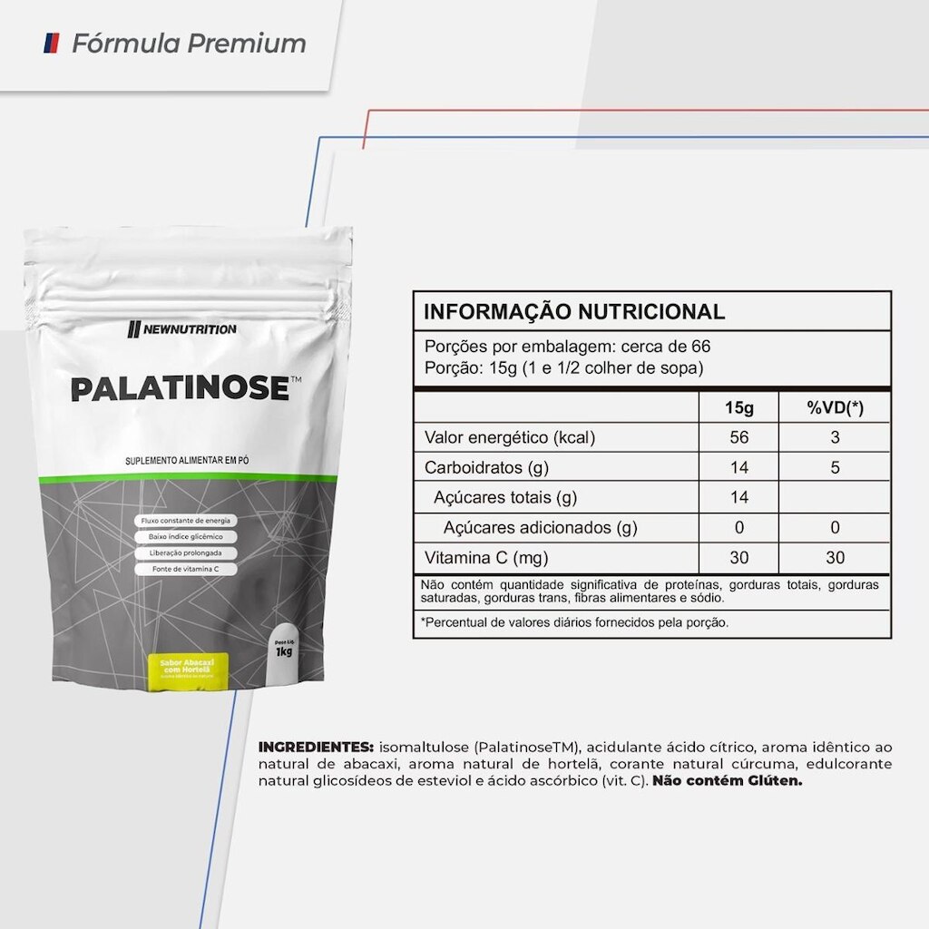 Palatinose 1kg Abacaxi com Hortela