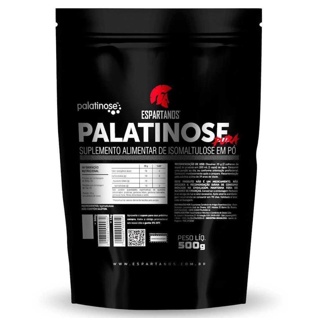 Palatinose em Pó  100% Pura - Espartanos