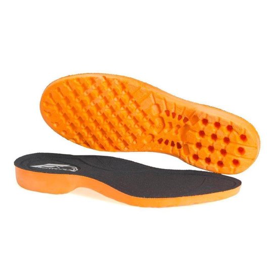 Palmilha em Gel Ortopédica Anatômica Confortável - Laranja+Preto Menor preço em Palmilha em Gel Ortopédica Anatômica Confortável - Laranja+Preto