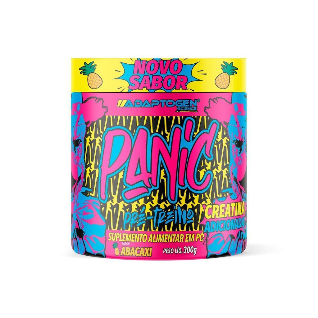 Panic Adaptogen suplemento Pré treino com Creatina Nova Fórmula pote 300g