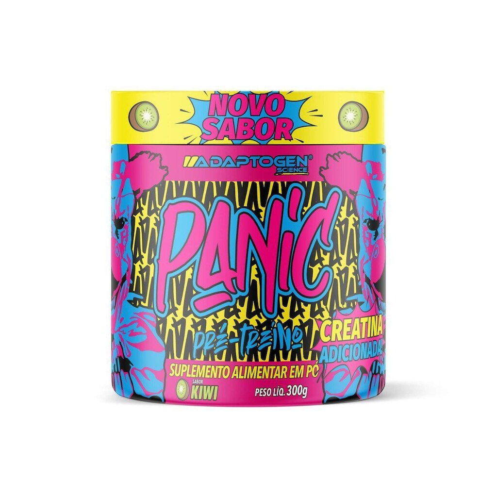 Panic Adaptogen suplemento Pré treino com Creatina Nova Fórmula pote 300g