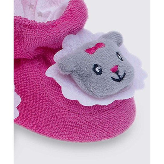 Pantufa Infantil Bebê Pelúcia Carneiro Pimpolho - 10047664883 - Rosa