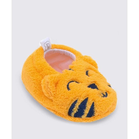 Pantufa Infantil Bebê Pelúcia Tigre Pimpolho - 10047664739 - Amarelo é boa?