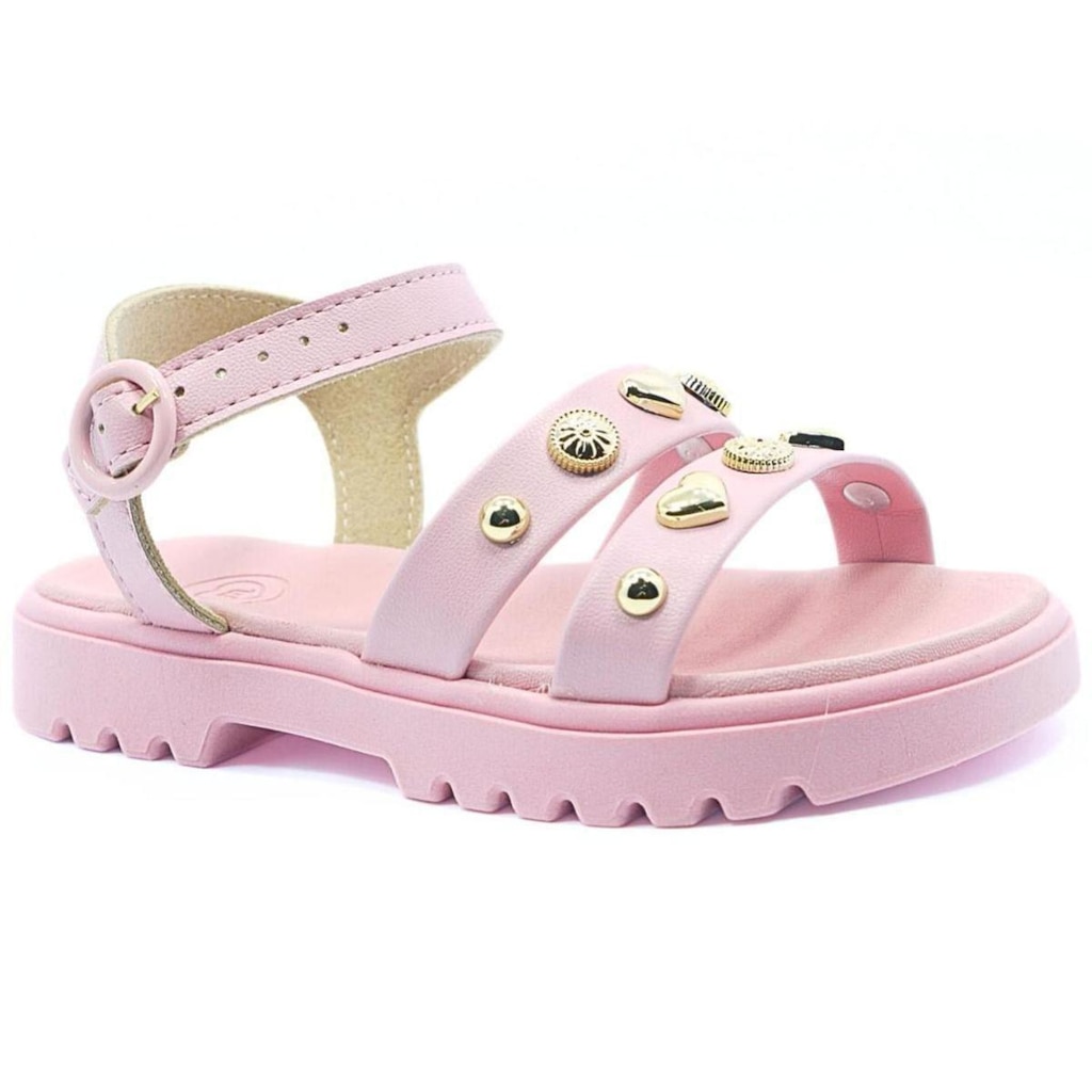 Papete Infantil Molekinha Apliques Menina - Rosa - 36