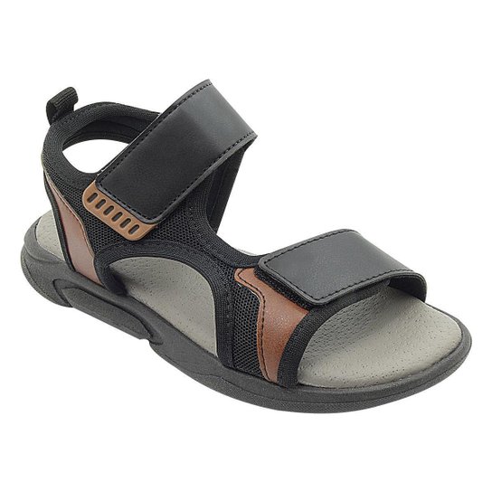 Papete Sandália Infantil Masculino Pé com Pé Preto Menino - Preto Menor preço em Papete Sandália Infantil Masculino Pé com Pé Preto Menino - Preto