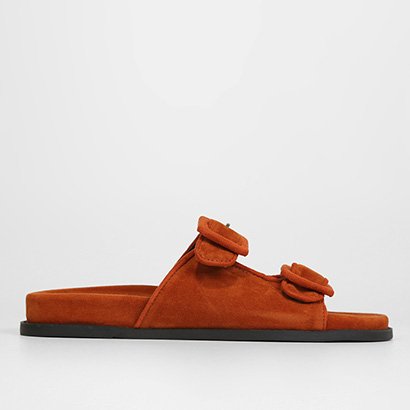 Papete Shoestock Fivelas Camurça - Feminino