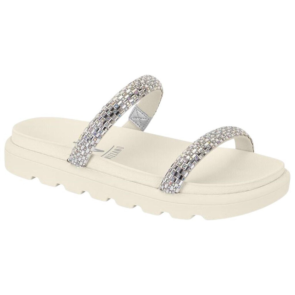 Papete Vizzano Strass Brilho Feminina Tratorada Tiras Macia