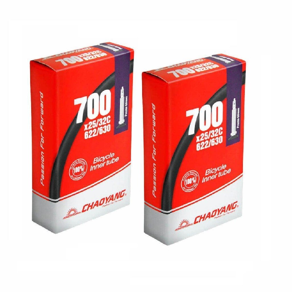 Par câmaras de ar speed 700 x 25/32 Chaoyang válvula presta 60 mm