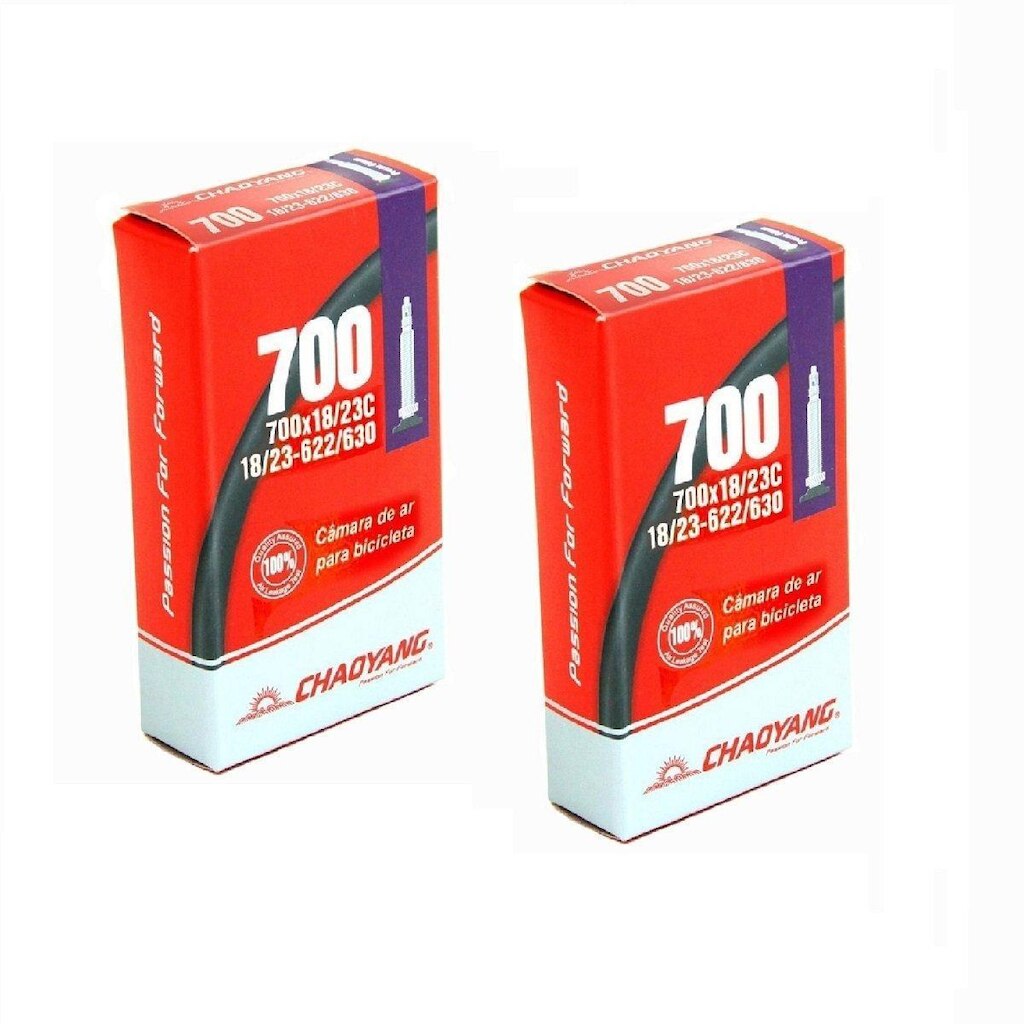 Par câmaras de ar speed Chaoyang 700 x 18/23 válvula presta 48 mm