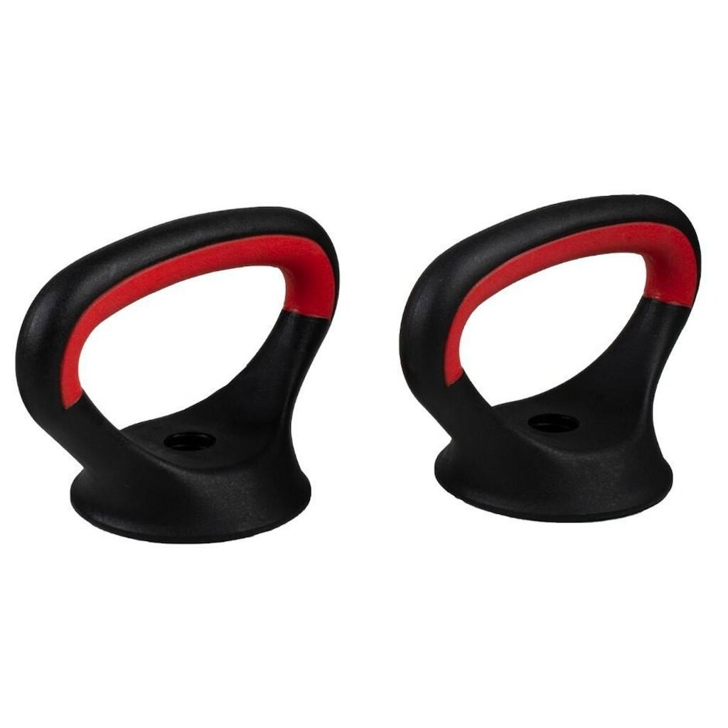 Par de Alças Kettlebell Ajustável para Anilhas Ahead Sports Preto e Vermelho