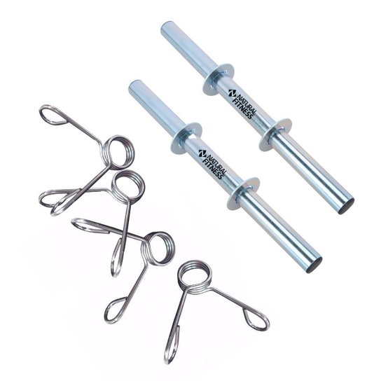 Par de Barras Oca 40cm para Musculação Academia Treino Cross - Cromado Menor preço em Par de Barras Oca 40cm para Musculação Academia Treino Cross - Cromado