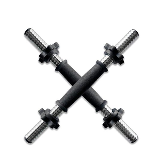 Par de Barras Oca com Rosca 35cm para Musculação - Preto Menor preço em Par de Barras Oca com Rosca 35cm para Musculação - Preto