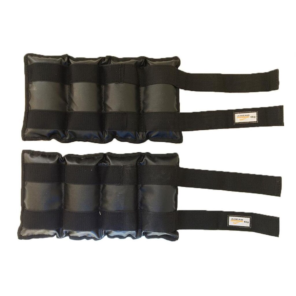 Par De Caneleiras de Peso Tornozeleiras Pretas - 6 kg