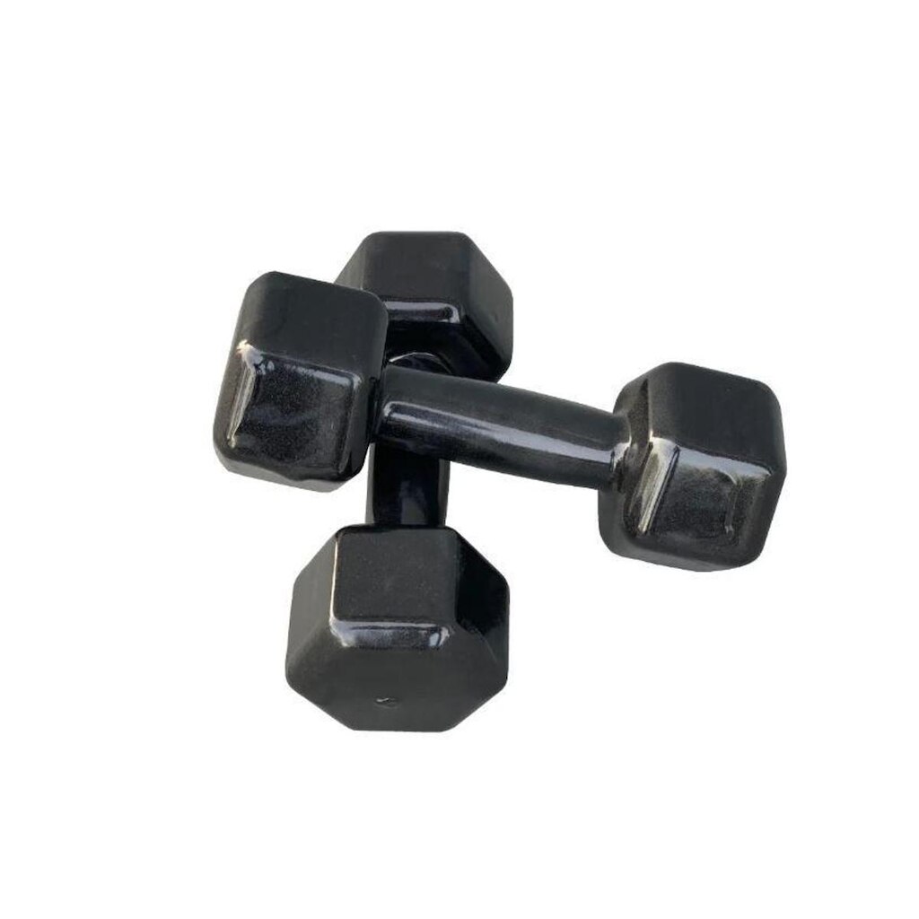 Par de Halter Sextavado Emborrachado 3kg