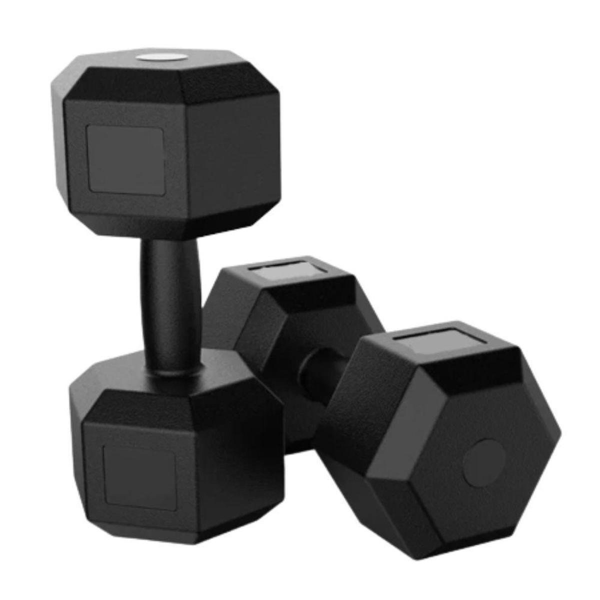 Par de Halteres Dumbell Cement Sextavado Bonafit 1kg Preto Menor preço em Par de Halteres Dumbell Cement Sextavado Bonafit 1kg Preto