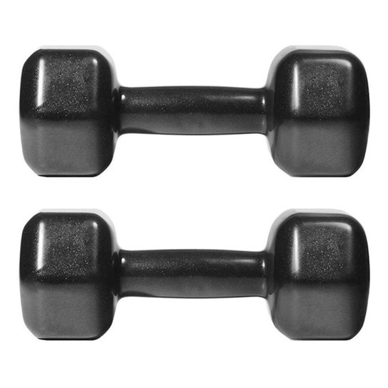 Par De Halteres Emborrachado Sextavado 5 Kg Treino Fitness - Preto Menor preço em Par De Halteres Emborrachado Sextavado 5 Kg Treino Fitness - Preto
