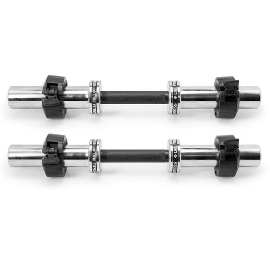 Par De Halteres Olimpicos + Presilhas - Cromado Menor preço em Par De Halteres Olimpicos + Presilhas - Cromado